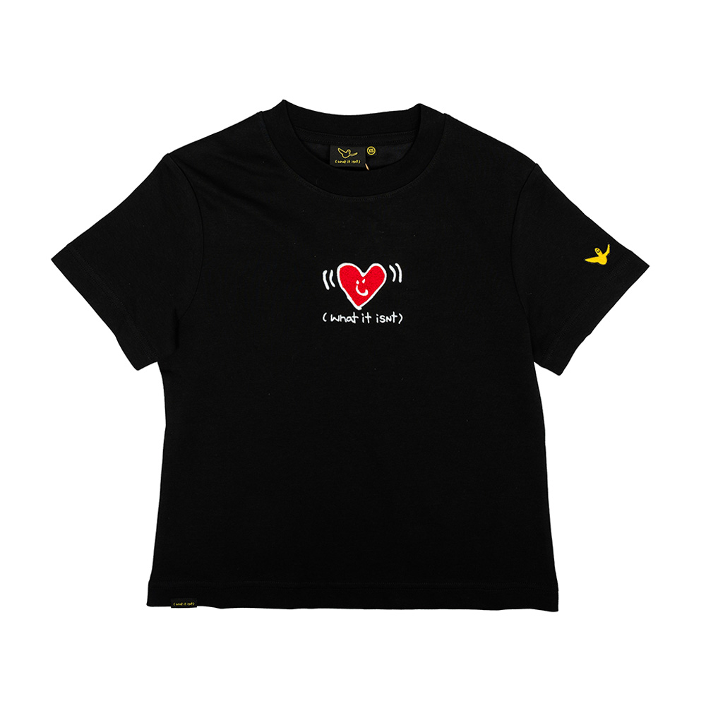 Wii X Repeet Fuzzy Heart Baby Tee